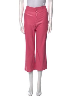 Alice + Olivia Hot Pink Cropped Wide-Leg Pants